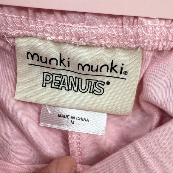 Munki Munki Womens Size Medium Peanuts Snoopy Hearts 2 pair pajama pj Shorts NWT - Picture 5 of 6